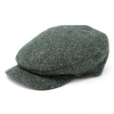 B10310 Handwoven Wool Men's Flat Cap Dark Green Gaelsong