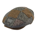 B10315 Men's Embroidered Tweed Flat Cap Patchwork Color Gaelsong