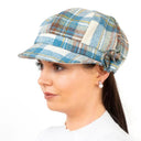 B10317 Women's Irish Wool Cabbie Hat Muted Blue Gaelsong