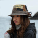 B10333 PATCH Colour Handcrafted Harris Tweed Irish Walking Hat Lifestyle Gaelsong