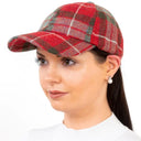 B10337RED Ladies Irish Tweed Tartan Baseball Cap Gaelsong
