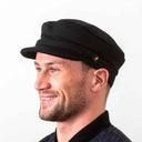 Men's Melton Wool Irish Mariner Cap Black Gaelsong
