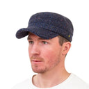Genuine Irish Kerry Tweed Cadet Cap Navy Gaelsong