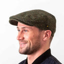 Donegal Tweed Dublin Style Flat Cap Green Salt Gaelsong