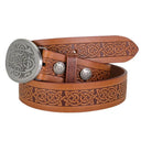 B22020 Celtic Brown Hounds Buckle with Belt Gaelsong