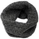 B30193 CHARCOAL Colour SuperSoft Merino Cable Infinity Scarf Studio Gaelsong