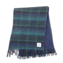 Handmade Harris Tweed Tartan Scarf Blue Turquoise Gaelsong