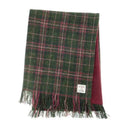 Handmade Harris Tweed Tartan Scarf Dark Green Gaelsong