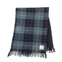 Handmade Harris Tweed Tartan Scarf Grey Black Gaelsong