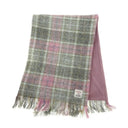 Handmade Harris Tweed Tartan Scarf Soft Pink Gaelsong