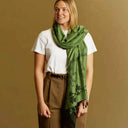 Green Shamrock Designed Scarf Lifestyle Gaelsong