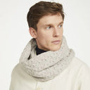 B30248 OATMEAL SuperSoft Merino Wool Men's Irish Loop Scarf Lifestyle Gaelsong