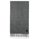 Ladies Textured Lambswool Scarf Black and White Gaelsong