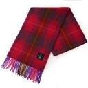 Ladies Textured Lambswool Scarf Fuchsia Gaelsong