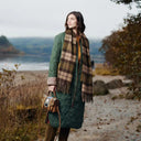 Ladies Textured Lambswool Scarf Chesnut Lifestyle Gaelsong