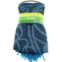 Silk & Cotton Irish Shamrock Scarf Blue Gaelsong