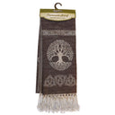Silk & Cotton Irish Tree of Life Scarf Charcoal Gaelsong