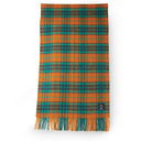 Scottish Check Lambswool Scarf Orange and Blue Gaelsong