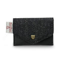 Ladies Handwoven Harris Tweed Wallet Black Gaelsong