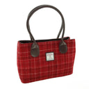 B40175 Classic Harris Tweed Tartan Handbag Red Check Gaelsong