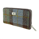Women's Handwoven Harris Tweed Zip Wallet Macleod Tartan Gaelsong