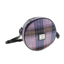 Harris Tweed Round Shoulder Bag Pink Lilac Gaelsong