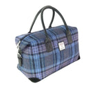 B40223 Handmade Tartan Harris Tweed Overnight Bag Blue Purple Gaelsong