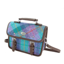 B40233 GreenPurp Handwoven Harris Tweed Mini Satchel Gaelsong