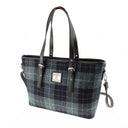 B40241 Handmade Harris Tweed Tote Bag Grey Black Gaelsong