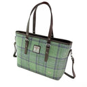 B40241 Handmade Harris Tweed Tote Bag Faded Green Gaelsong