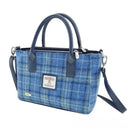 B40242 Small Harris Tweed Tote Light Blue Gaelsong