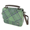 B40243 Harris Tweed Square Shoulder Bag-Faded Green Check Gaelsong