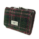 B40246 Small Harris Tweed Purse Green Plum Gaelsong