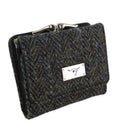 B40246 Small Harris Tweed Purse Charcoal Gaelsong