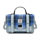 B40248 BLUE TARTAN Colour Handwoven Mini Harris Tweed Satchel Gaelsong