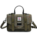 B40248 CHESTNUT HERRINGBONE Colour Handwoven Mini Harris Tweed Satchel Gaelsong