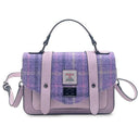 B40248 PURPLE TARTAN Colour Handwoven Harris Tweed Satchel Gaelsong