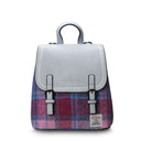 B40249 PINK BLUE TARTAN Colour Mini Harris Tweed Jura Backpack Gaelsong
