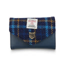 B40251 Navy Colour Handwoven Small Women's Harris Tweed Wallet Gaelsong