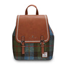 B40252 CHESNUT BLUE TARTAN Colour Ladies Harris Tweed Jura Backpack Gaelsong