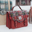 B40254 Handmade Harris Tweed Satchel Bag Royal Stewart Lifestyle Gaelsong