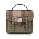 B40254 Handmade Harris Tweed Satchel Bag Chestnut Gaelsong