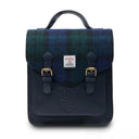 B40255 Ladies Handwoven Scottish Harris Tweed Backpack Blackwatch Gaelsong