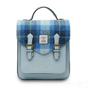 B40255 Ladies Handwoven Scottish Harris Tweed Backpack Blue Gaelsong