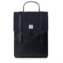 B40256 Authentic Harris Tweed Highland Backpack Black Herringbone Gaelsong
