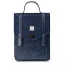 B40256 Authentic Harris Tweed Highland Backpack Navy Gaelsong
