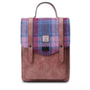 B40256 Authentic Harris Tweed Highland Backpack Pink Blue Gaelsong