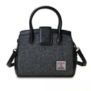 B40258 Authentic Harris Tweed Small Tote Bag Black Grey Herringbone Gaelsong