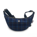 B40262 Scottish Handwoven Harris Tweed Shoulder Bag Navy Gaelsong