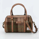 B40270 CHESTNUT TARTAN Colour Handmade Genuine Harris Tweed Duffle Bag- Medium Gaelsong